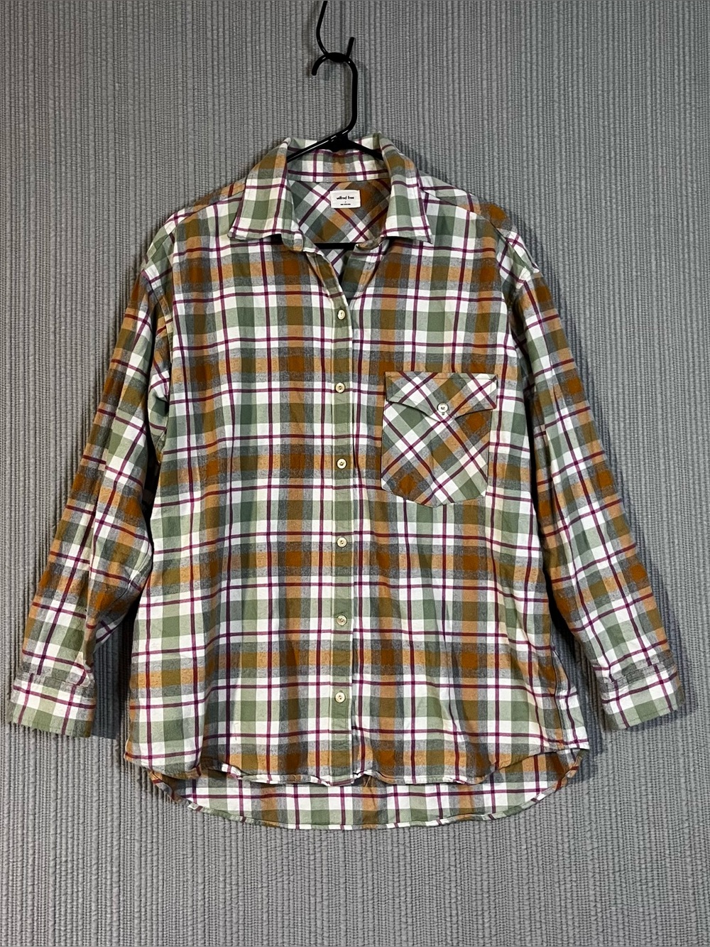 Wilfred Free Aritzia Womens Plaid Flannel Shirt Womens Sz 2 Oversized